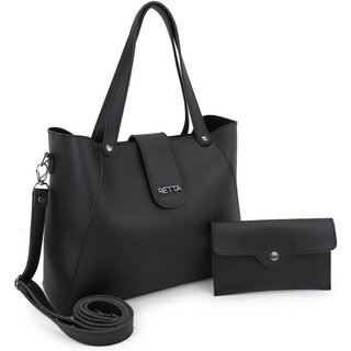 Bolsa Feminina Sacola Transversal Retta Oficial Preta
