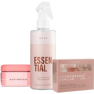 Braé Cronograma Capilar Color Hair Repair Spray e Hair Protein (3 produtos)