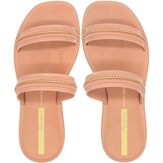 Tamanco Slide Ipanema Glow Slide Tiras Tramadas Friso Metalizado Feminino
