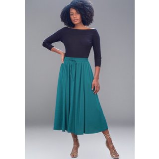 Saia Amazonia Vital Longa Viscose Estampa Verde Musgo