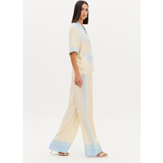 Calça Wide Leg Estampada Cós Com Elástico Sport Easy