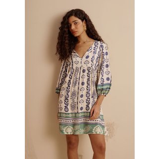 Vestido Curto Estampado Vinca