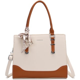 Bolsa De Ombro Couro Social Media Alça Transversal Moderna - Off White