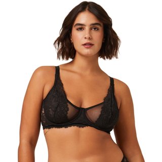Sutiã Sem Bojo Meia Taça em Renda Plus Size Liebe