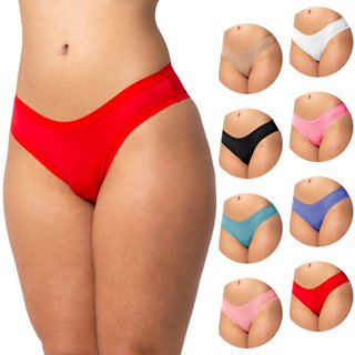 Kit 5 Calcinhas Tetê Variedades Lisas em Poliamida, Tanga Básica Sensual, Conforto Microfibra