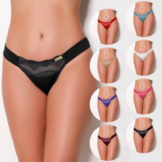Kit 6 Tangas Tetê Variedades de Microfibra detalhe de renda Sexy Confortável