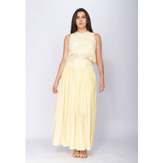 Conjunto Amazonia Vital de Saia e Croped Essência da Mata Renda Capim Dourado
