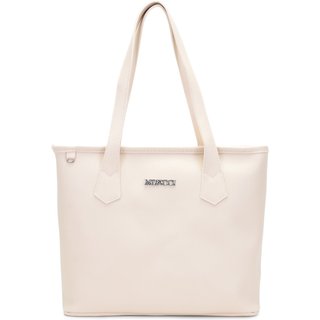 Bolsa feminina Moncci Saco Fechamento De Zíper Marfim