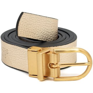 Cinto Feminino Reversível em Couro Sapato Show 935 Sapato Show Dourado