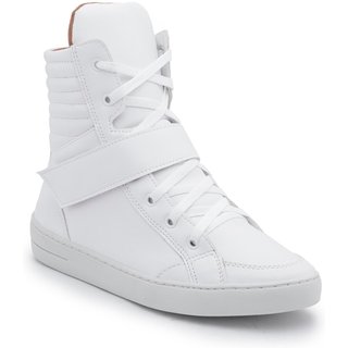 Tenis Cano Alto Fitness Nine4 Casual Macio Dia a Dia Treino - Branco