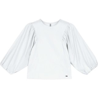 Blusa Feminina Manga 3/4 Bufante Marialícia Branco