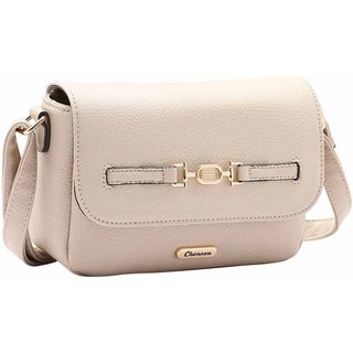Bolsa Feminina Chenson Original Minimalista Transversal Bege 3485021