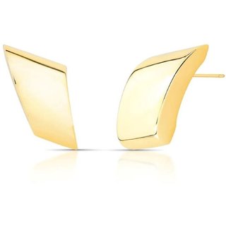 Infantil - Brinco Dourado Liso Curvado Banhado a Ouro 18k Ania Store