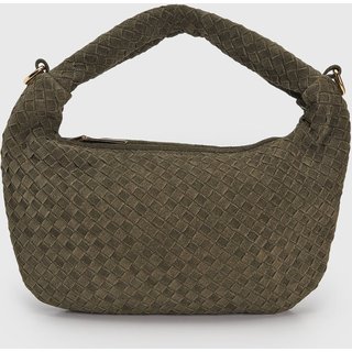 Bolsa Luiza Barcelos Alça Dupla Tressê Verde