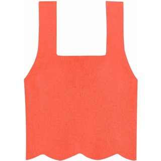 Blusa Cropped em Tricô com Decote Quadrado