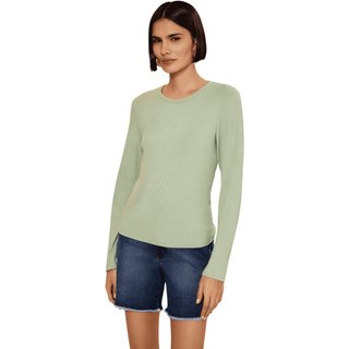 Blusa Feminina Manga Longa Malha Canelada Lez A Lez