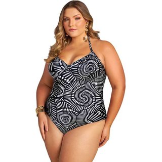 Maiô Plus Size Meia Taça Dilady Banho de Mar 621530
