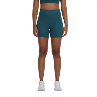Bermuda Feminina Curta New Balance Sleek 6 Verde