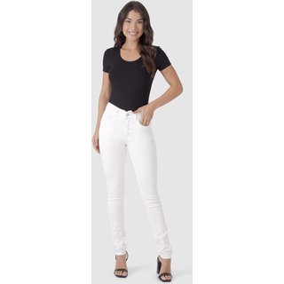 Calça Skinny Feminina Cintura Média Em Flex Jeans