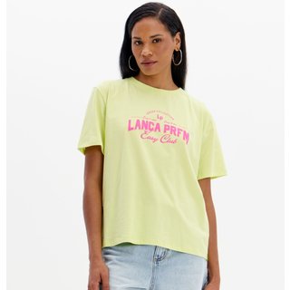 Camiseta Easy Lança Perfume Estampada Ou25 Amarelo Feminino
