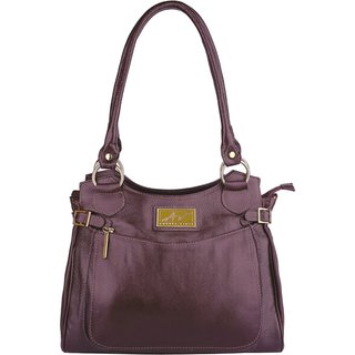 Bolsa Andrea Vinci grande de couro liso Lúcia - Marsala
