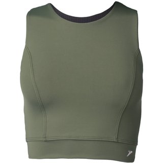 Cropped Feminino Poker Electra Compressão Verde Escuro