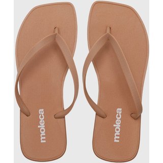 Chinelo Feminino Moleca Ponta Quadrada Nude