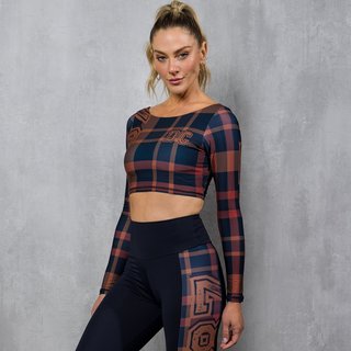 Cropped Xadrez De Chelles Manga Comprida FT1145BL