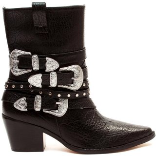 Bota Couro Preto Cano Curto Cecconello 2619007-3