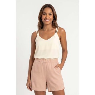 Short Feminino Viscolinho Com Zíper Marialícia Bege