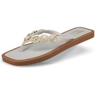 Chinelo Feminino Rasteirinha Aplique Pedraria Confortável 100-001 Off