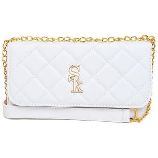 Bolsa Feminina Transversal Anna Andrade Clutch Festa Corrente Bolsa Pequena Tendência Branca