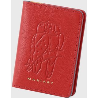 Carteira Couro Mariart Fauna Vermelho Arara