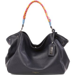 Bolsa Feminina Em Couro Tiracolo Azul Marinho "Laudeci Della"""