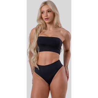 Biquíni Preto Hot Pants Top Faixa Tomara Que Caia