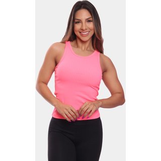 Regata Nadador Canelada Feminina Lisa Blusa Blusinha Básica Treino Academia Rosa