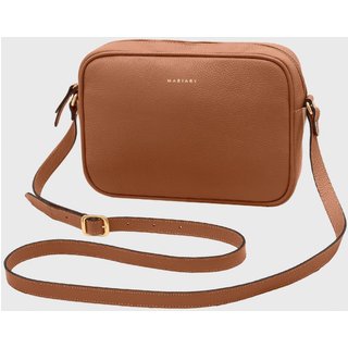 Bolsa Transversal Couro Mariart Maxi Jeri Camel
