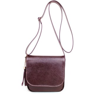 Bolsa Transversal em Couro Artlux Vinho 9053