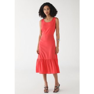 Vestido Feminino Midi com Babado Vermelho