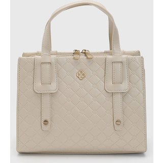 Bolsa Grande Feminina Capodarte Matelassê Duna Off-White