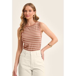 Regata Feminina em Cotton Leve Rovitex Marrom