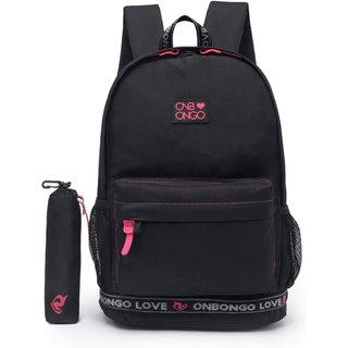 Kit Mochila De Costas Feminina Estojo Escolar Faculdade Viagem Onbongo
