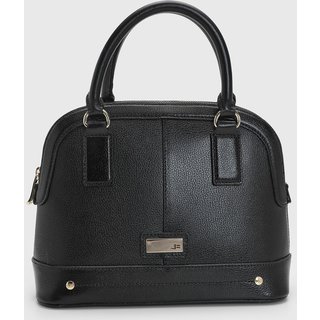 Bolsa Feminina Jorge Bischoff Média Detalhe Metálico Preta