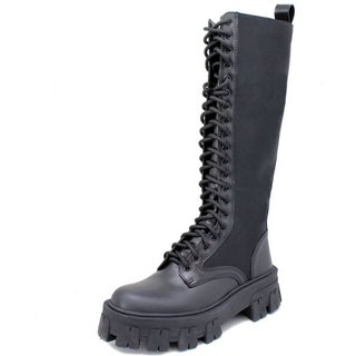 Coturno Tratorado Hera Alta Estilo Veggie Shoes Preto