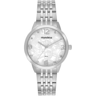 Relógio Feminino Mondaine Aço Madreperola Prata Mondaine