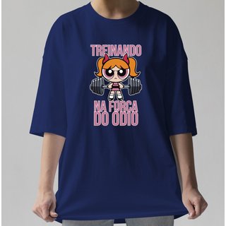 Camiseta Oversized Florzinha TFO Academia Azul Marinho