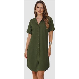 Chemise aberta Ícone Fashion manga curta Verde Militar