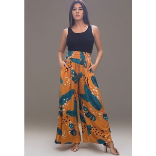 Calça Pantalona Elastic Amazonia Vital Estampa Aurora Botânica