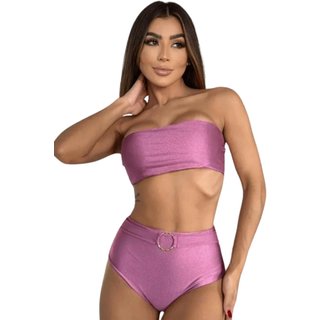 Biquíni Hot Panties Tomara que Caia Básico Liso Carol Lilás