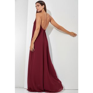 Vestido Festa Miesse Marsala Cereja Corrente